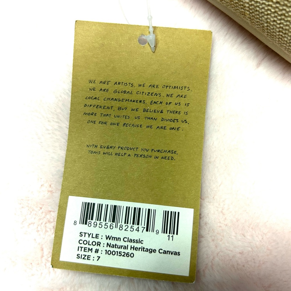 TOMS Classic Natural Heritage Canvas Slip-Ons - The Venice Collection - Picture 9 of 9